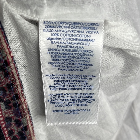 Chaps Floral Paisley Plisse Midi Skirt Bohemian Full Tiered Ruffled Size S - Picture 6 of 9